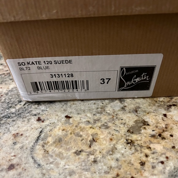 Christian Louboutin So Kate 120 suede blue size 37 - Picture 6 of 6